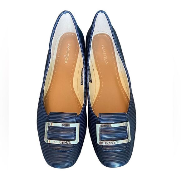 Nautica NWOT Navy Blue  Caravel Sz 8 Slip On Classic Ballet Driving Flats - Picture 1 of 8